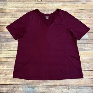 Lane Bryant  Basic Short Sleeve Tee - Wine